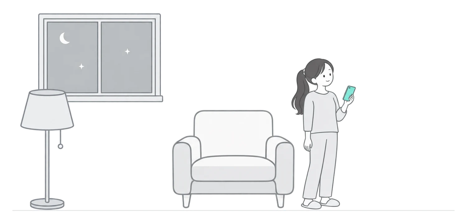 갈곶동 저녁 거실 그림