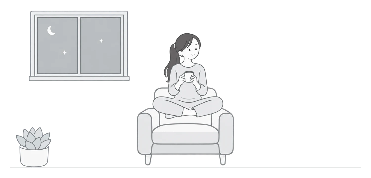 자양동 저녁 거실 그림